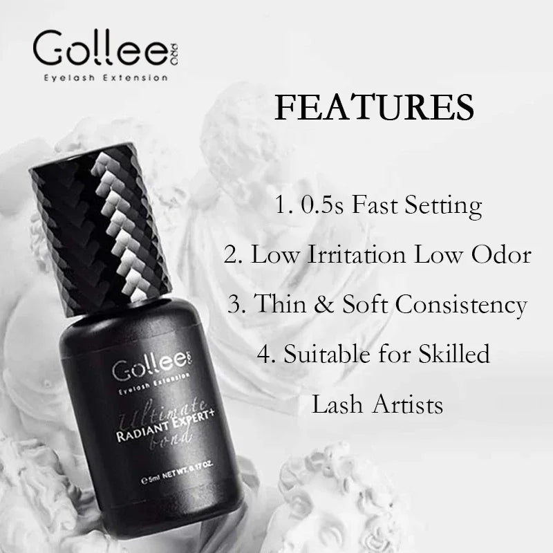 Fast-drying lash glue with no odor or irritation – perfect for eyelash extensions.
