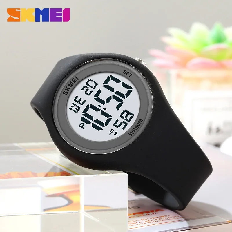 SKMEI 2317 Luxury Waterproof Sports Countdown LED Display Girls Ladies Wristwatches Alarm Digital Watch for Women Reloj Mujer