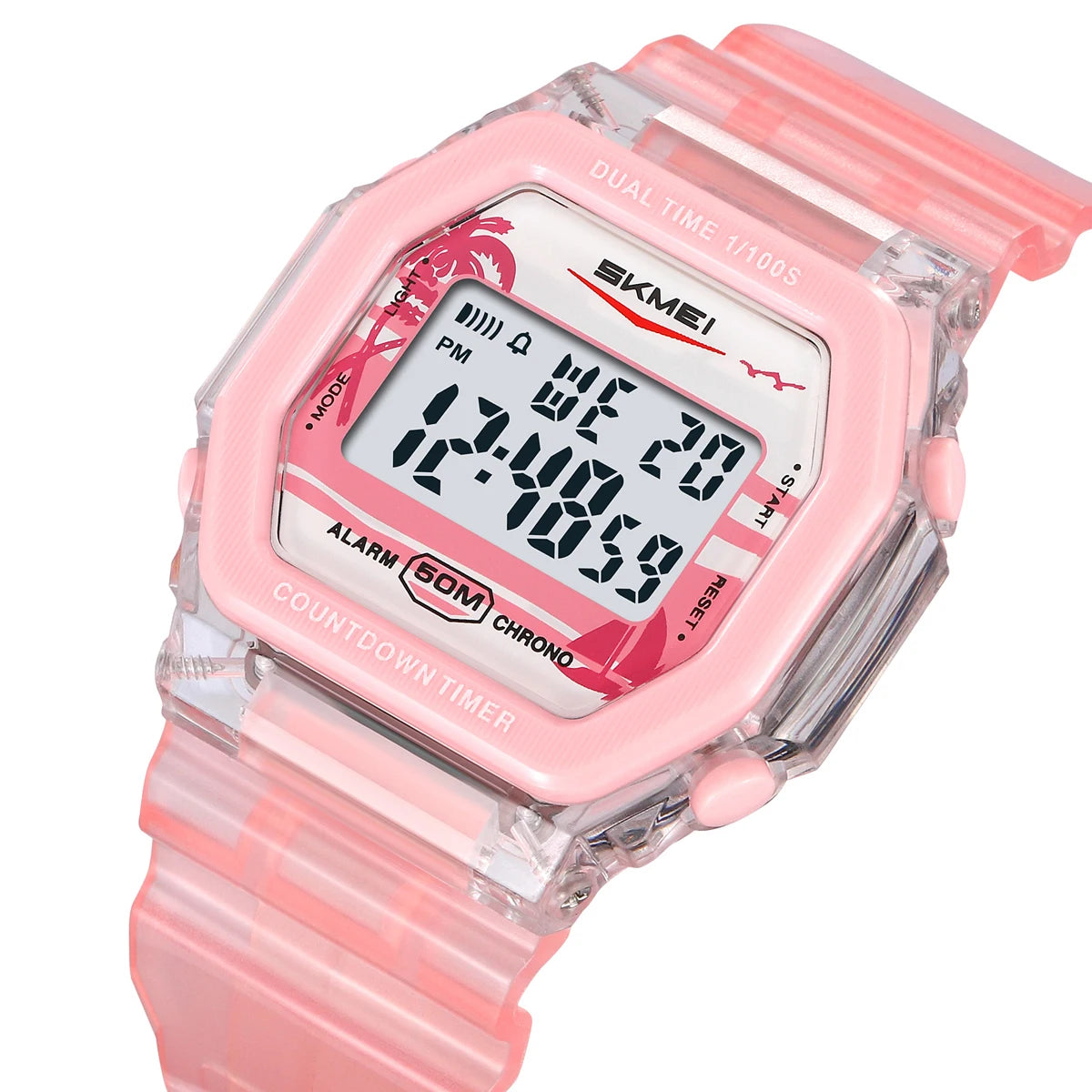 SKMEI EL Light Digital Electronics Wristwatches For Men Women Students Simple Waterproof Sports Count down timer Watches Reloj