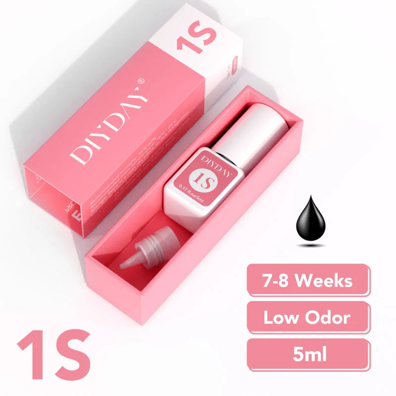 DIYDAY 5ml Eyelash Glue – Fast Drying, Low Odor Adhesive