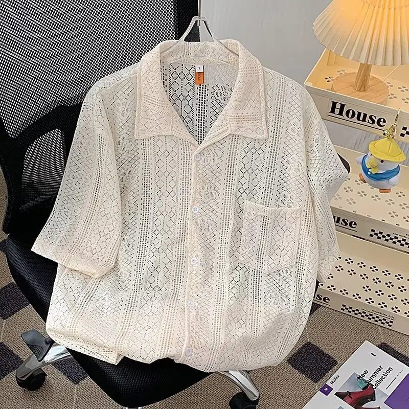 Vintage Hollow-Out Summer Shirt