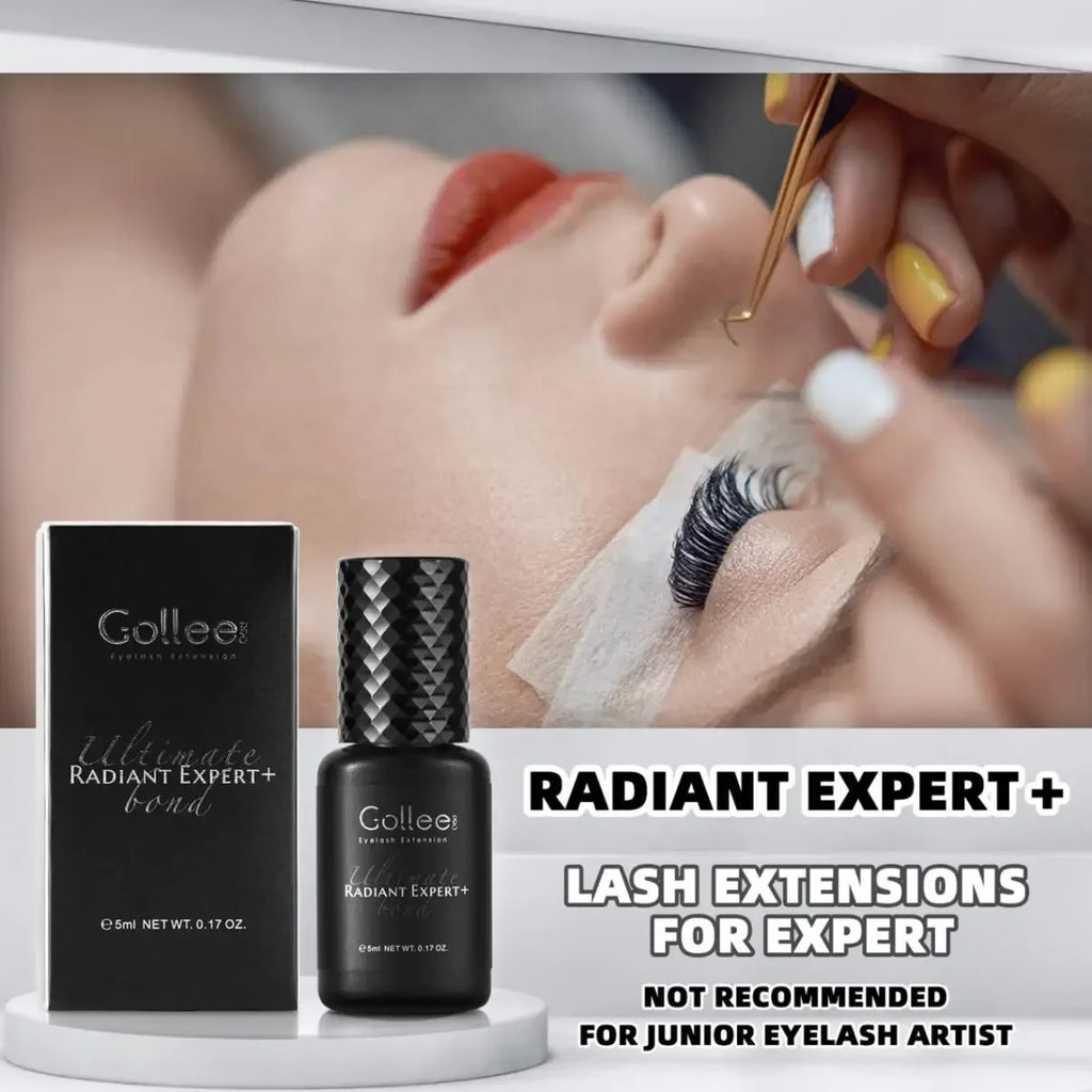 Extra-strong waterproof lash glue – fast drying, long-lasting hold.