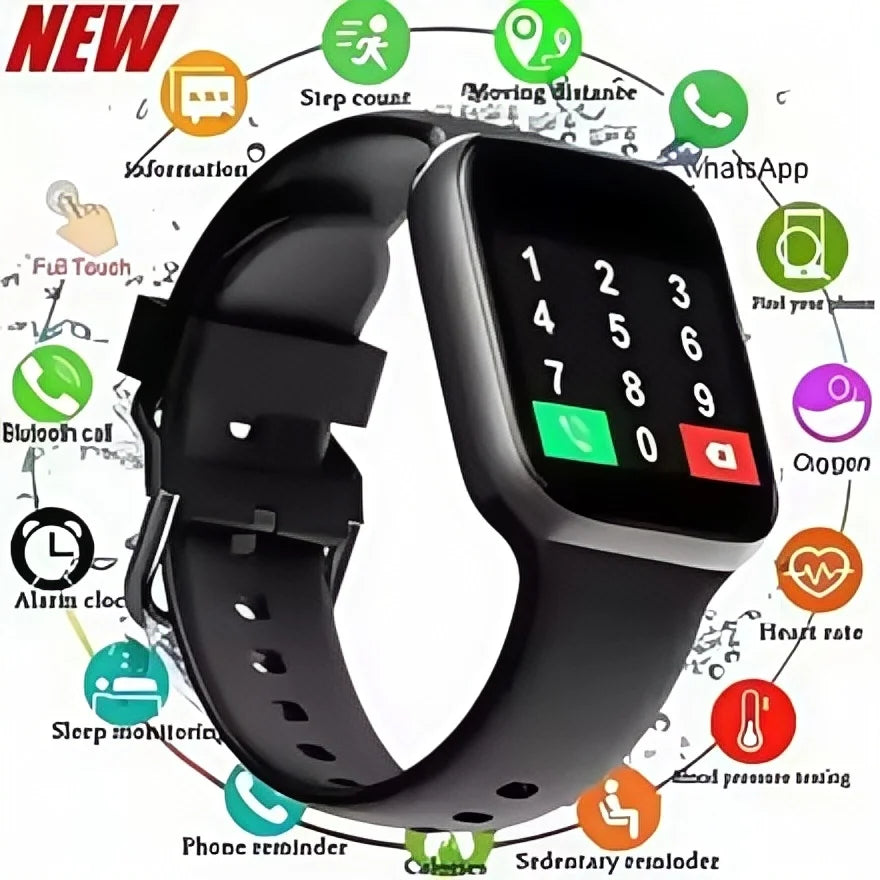 Multifunction Smartwatch – Bluetooth Calls, Heart Rate & SpO2, Sleep & Step Tracker