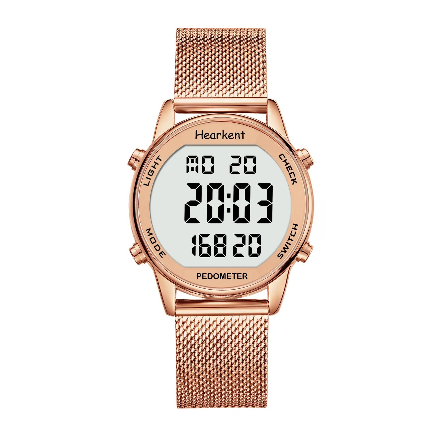 Hearkent Pedometer Watches Sport Step Counter Women's Digital Watches Calories Mile Tracker Waterproof 30M for Walking Running