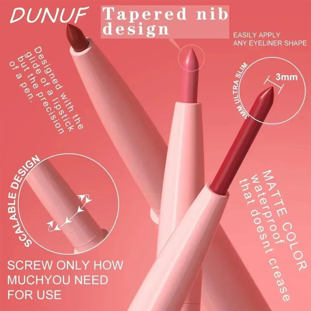 Tapered Lip Liner Pencil – Matte Red/Brown, Long Lasting & Waterproof