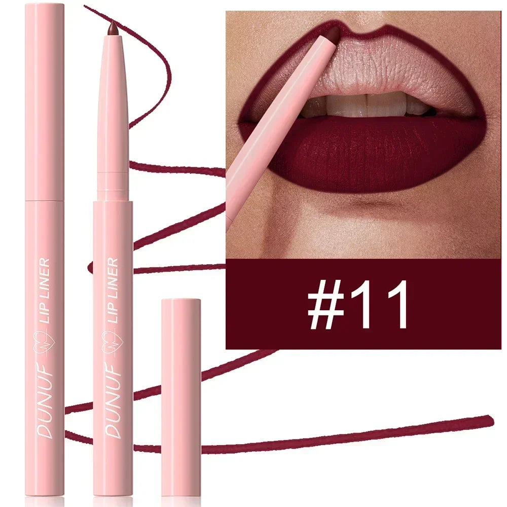 Tapered Lip Liner Pencil – Matte Red/Brown, Long Lasting & Waterproof
