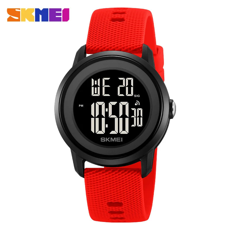 SKMEI 2218 Fashion Digital Watches for Women Men Waterproof Sports LED Display Mens Womens Wristwatches Alarm Reloj De Mujer