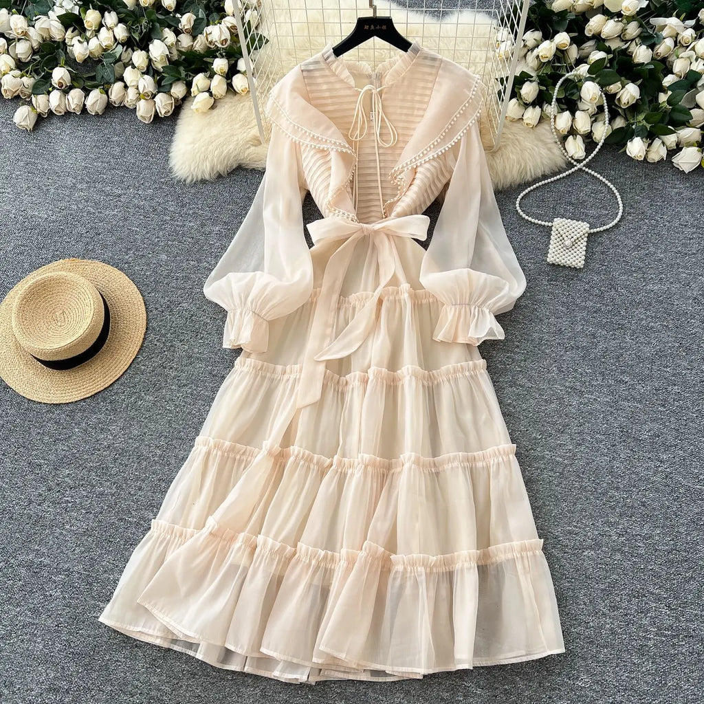 Dress Women Long Dresses Party Night Vestidos Streetwear V Neck Full Sleeve High Waist Elegant Splice Y2k Work Summer 2025