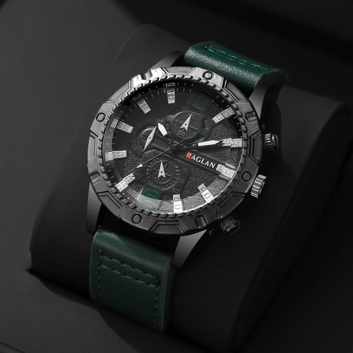1PC Men's Sports Watch Simple and Handsome Dial Men's Casual Leather Strap Quartz Watch