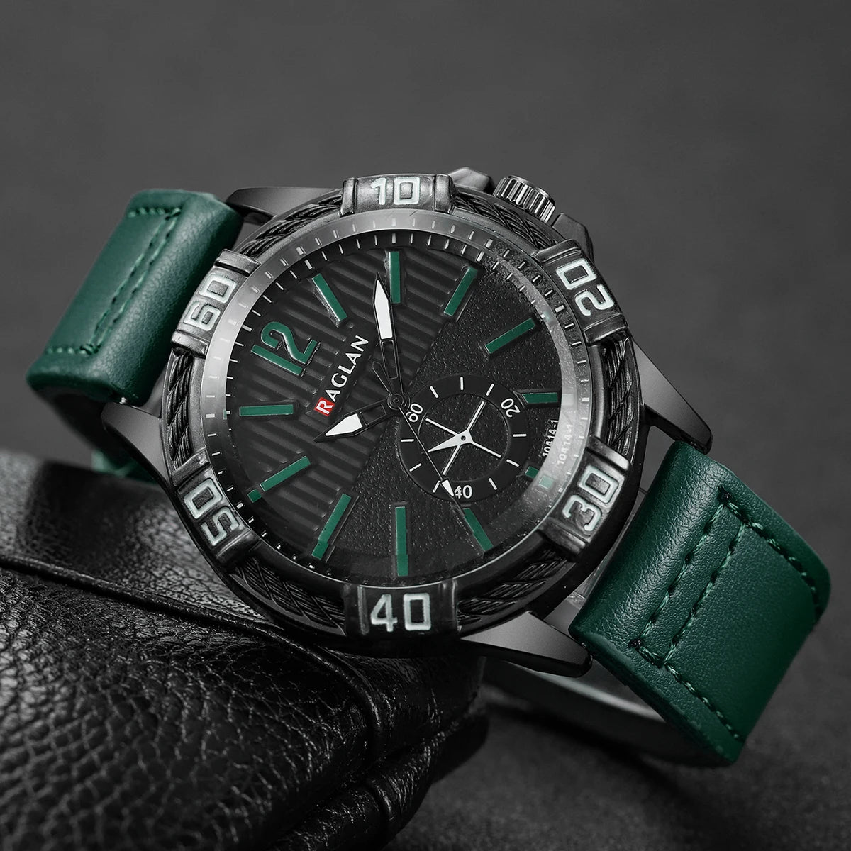 Fashion Large Dial Men's Quartz Watch Casual Leather Strap Men Business Wrist Watches Reloj Hombre（Without Box）