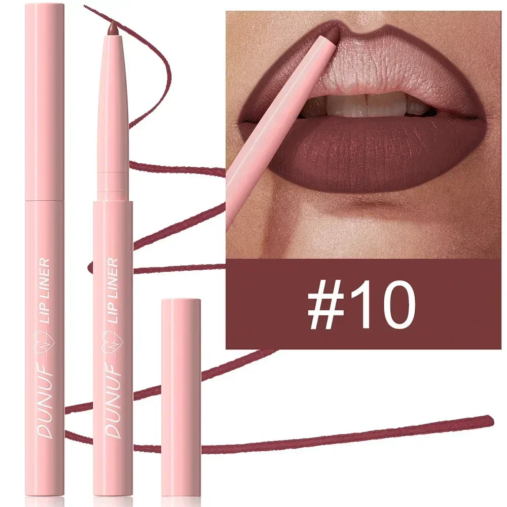 Tapered Lip Liner Pencil – Matte Red/Brown, Long Lasting & Waterproof