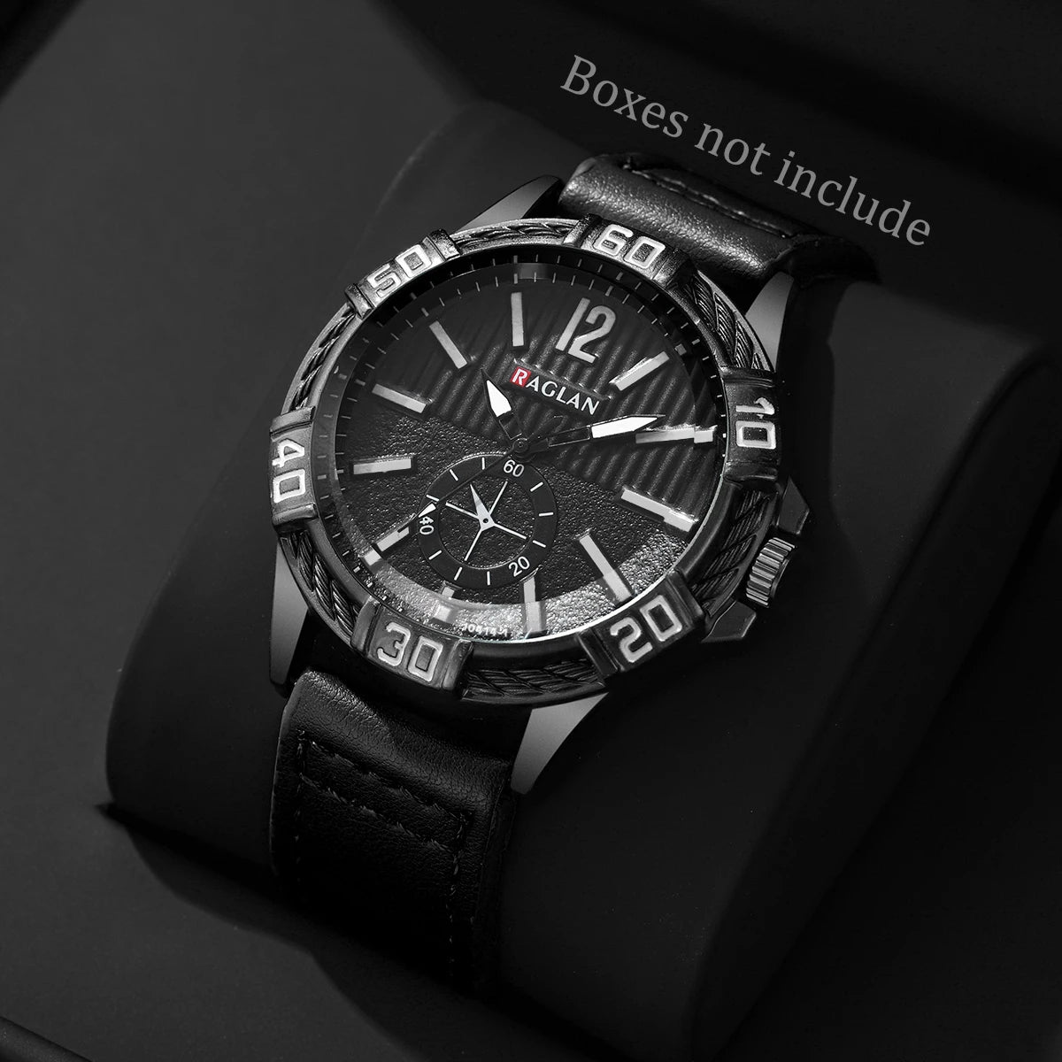 Fashion Large Dial Men's Quartz Watch Casual Leather Strap Men Business Wrist Watches Reloj Hombre（Without Box）