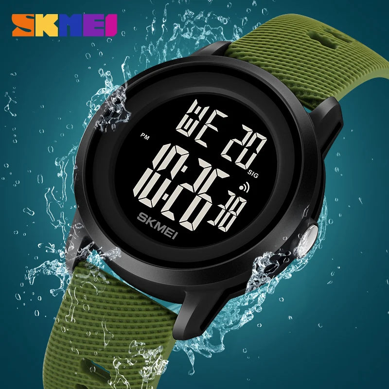 SKMEI 2218 Luxury Digital Watches for Women Men Waterproof Sports LED Display Mens Womens Wristwatches Alarm Reloj De Mujer 1893