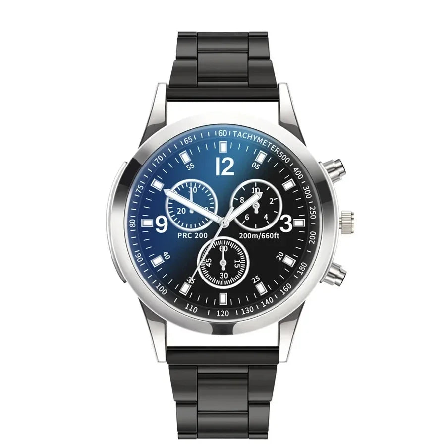 Men's Luxury Stainless Steel Quartz Watch – Business & Casual