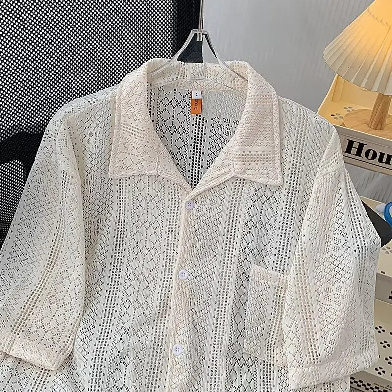 Vintage Hollow-Out Summer Shirt